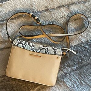 Aldo Javenariell Snake print beige Khaki With Gold Details Crossbody